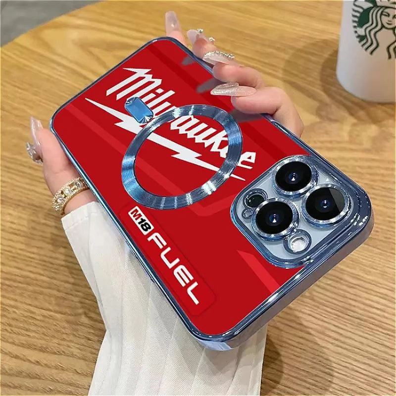 Multi-Color Magnetic Milwaukee Mobile Phone Case for Iphone 16 15 14 13 12 11 Pro Max plus Luxury Shockproof Protection Cellphone Cover