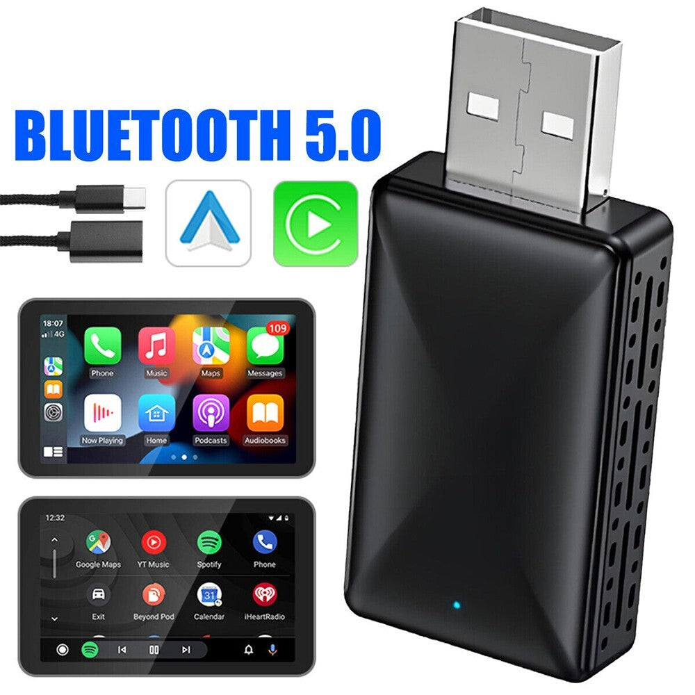 2 in 1 Android Auto Wireless Adapter & Wireless Carplay Adapter Plug & Play Car