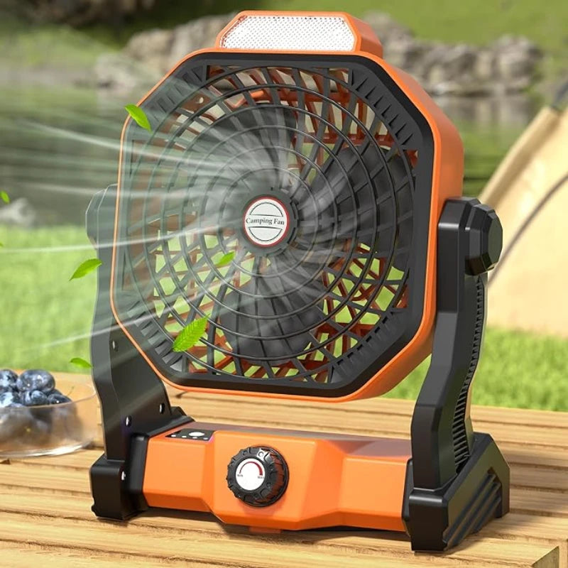 Camping Fan for Tent Fan Rechargeable Fan Portable Fan Battery Powered Fan 7800Mah for Desk Fan with LED Lantern Fan