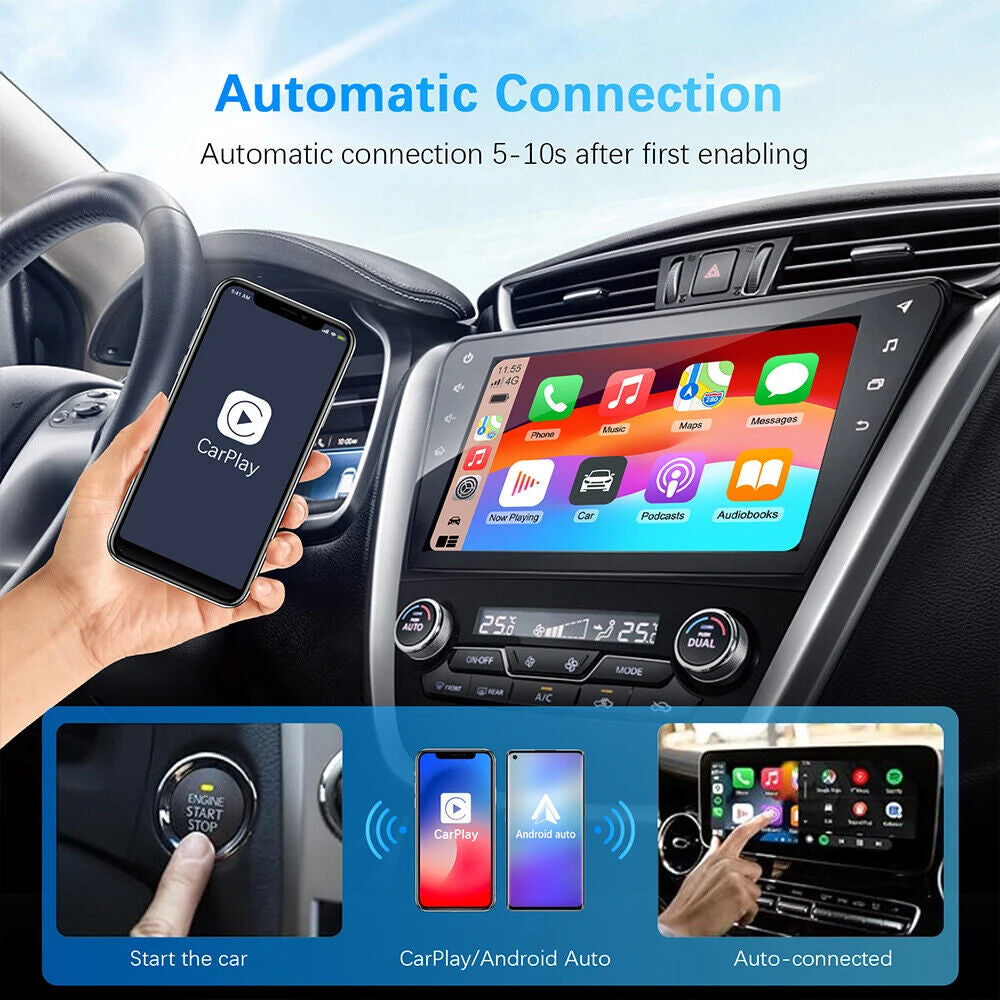 2 in 1 Android Auto Wireless Adapter & Wireless Carplay Adapter Plug & Play Car