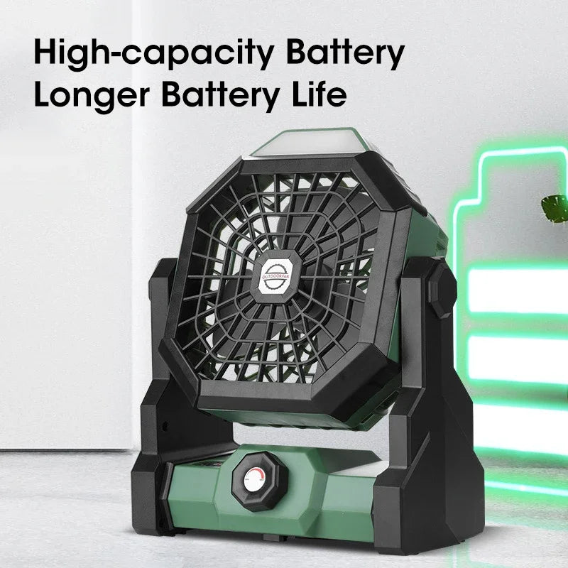 Camping Fan for Tent Fan Rechargeable Fan Portable Fan Battery Powered Fan 7800Mah for Desk Fan with LED Lantern Fan