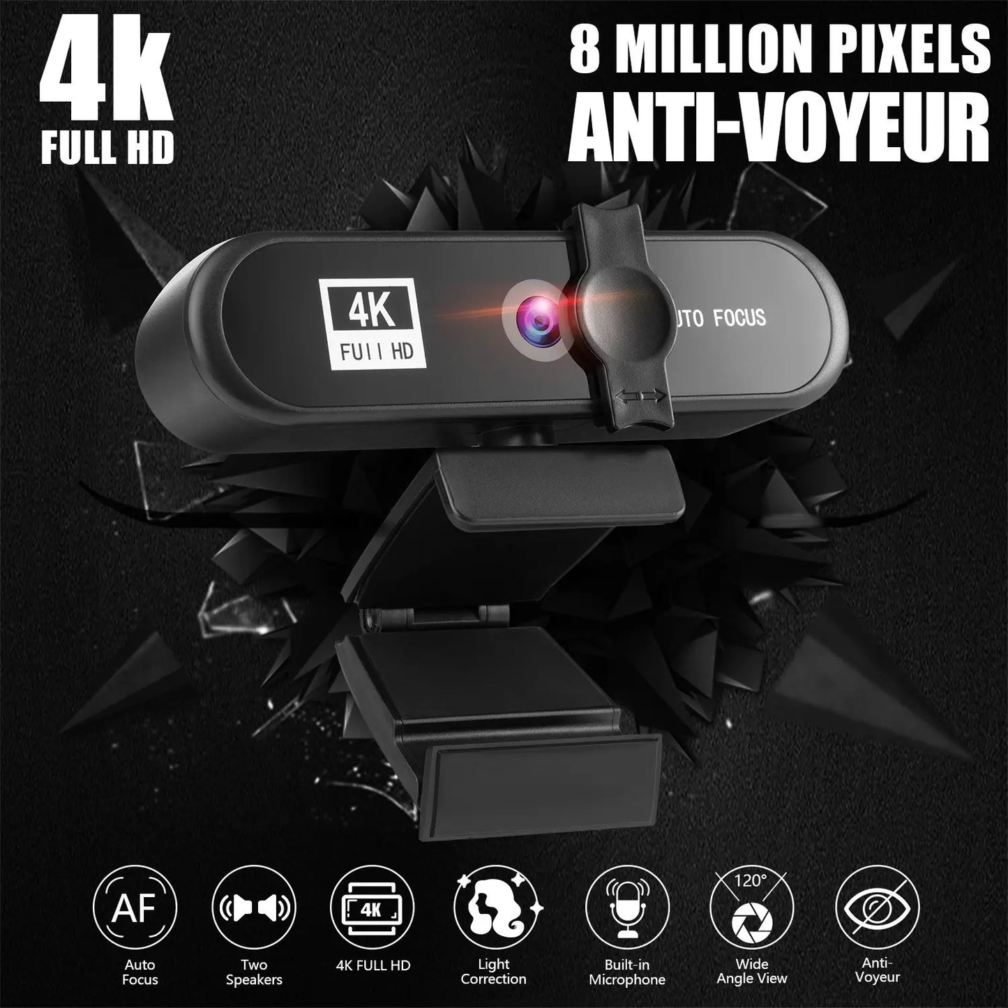 8K 4K Webcam Autofocus 2K Conference PC Live Broadcast Webcam USB Webcam Office Meeting House with Microphone 1080P HD Webcam