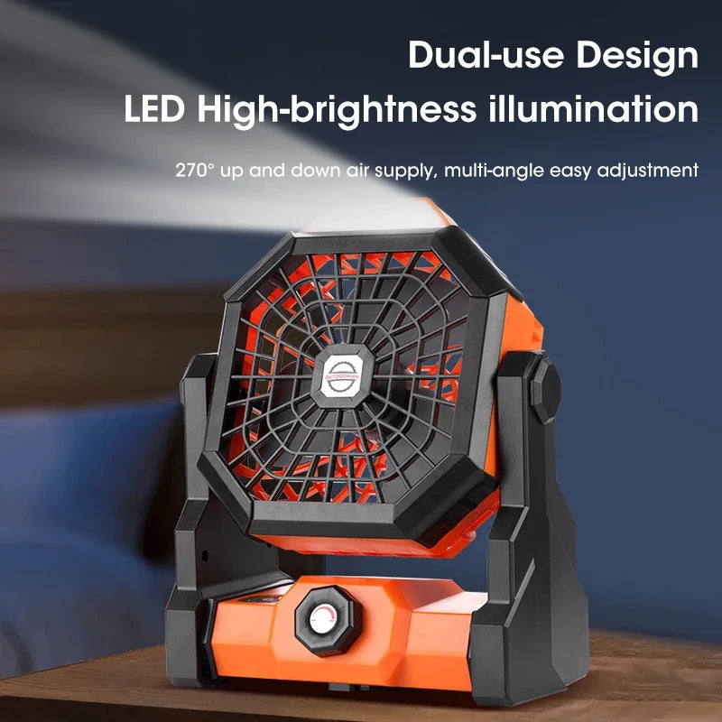 Camping Fan for Tent Fan Rechargeable Fan Portable Fan Battery Powered Fan 7800Mah for Desk Fan with LED Lantern Fan